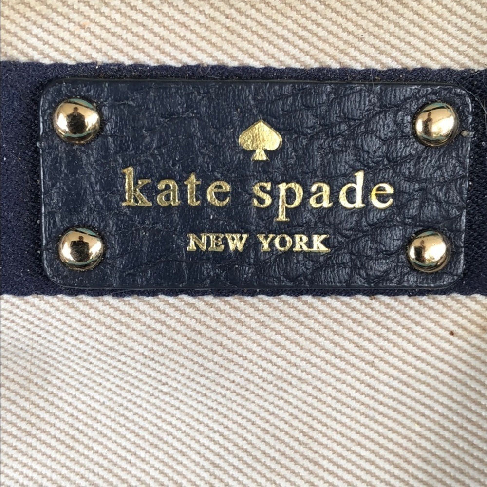 Kate Spade leather and canvas handbag - Picture 2 of 5